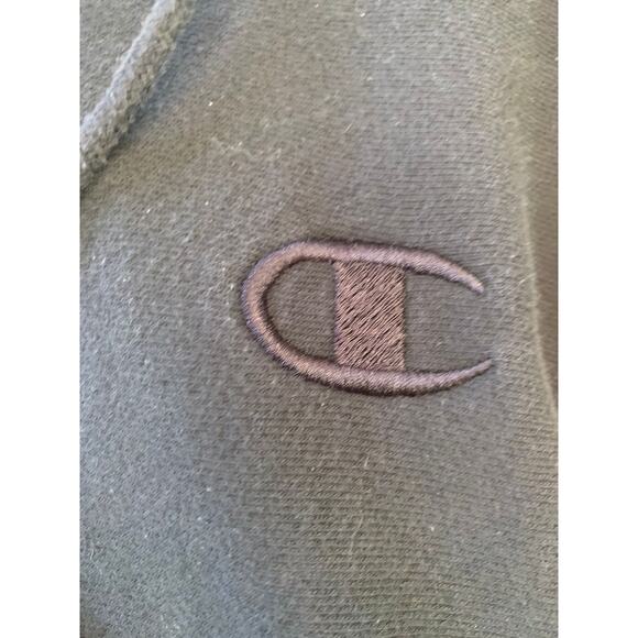 Champion Men Medium Black Reverse Weave Hoodie Sweatshirt - Picture 5 of 14